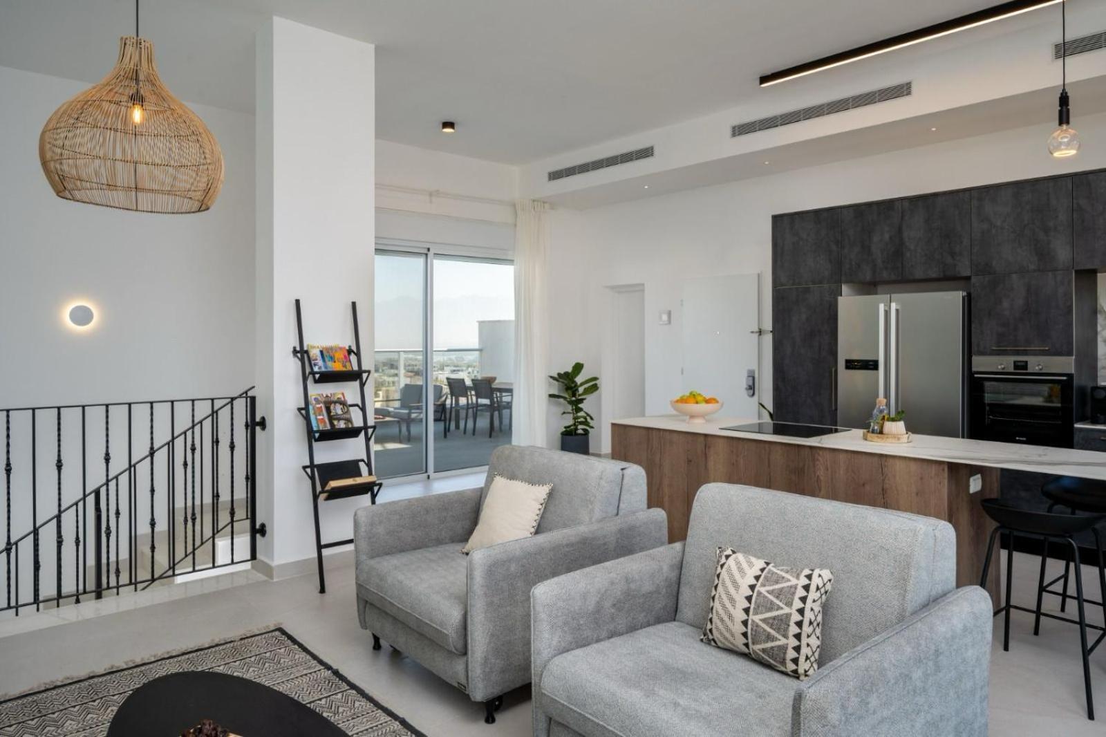 Ferienwohnung Mountain And Sea View - Penthouse With Private Pool Eilat Exterior foto